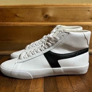 Mens Rachel Zoe leather white high trainers very comfortable brand new size 11